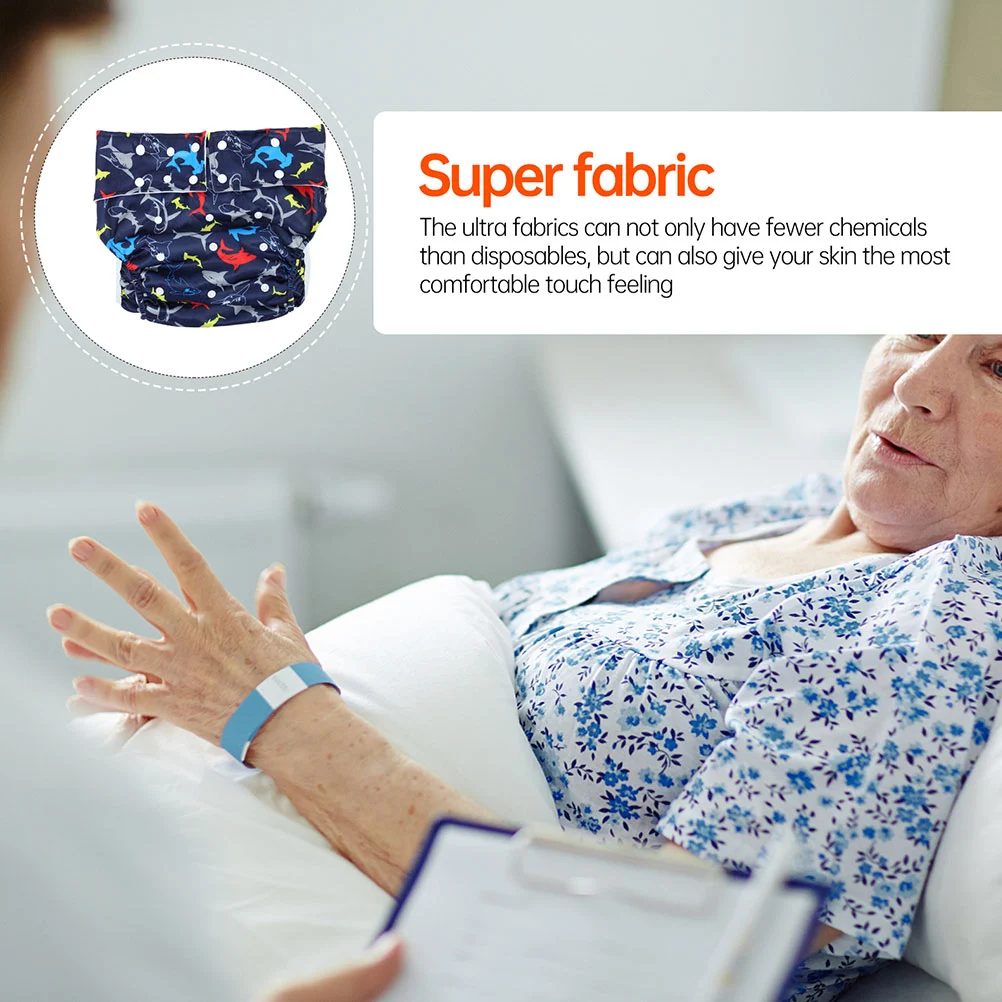 2pcs Incontinence Diapers Breathable Adult Pants Washable Elderly Diapers