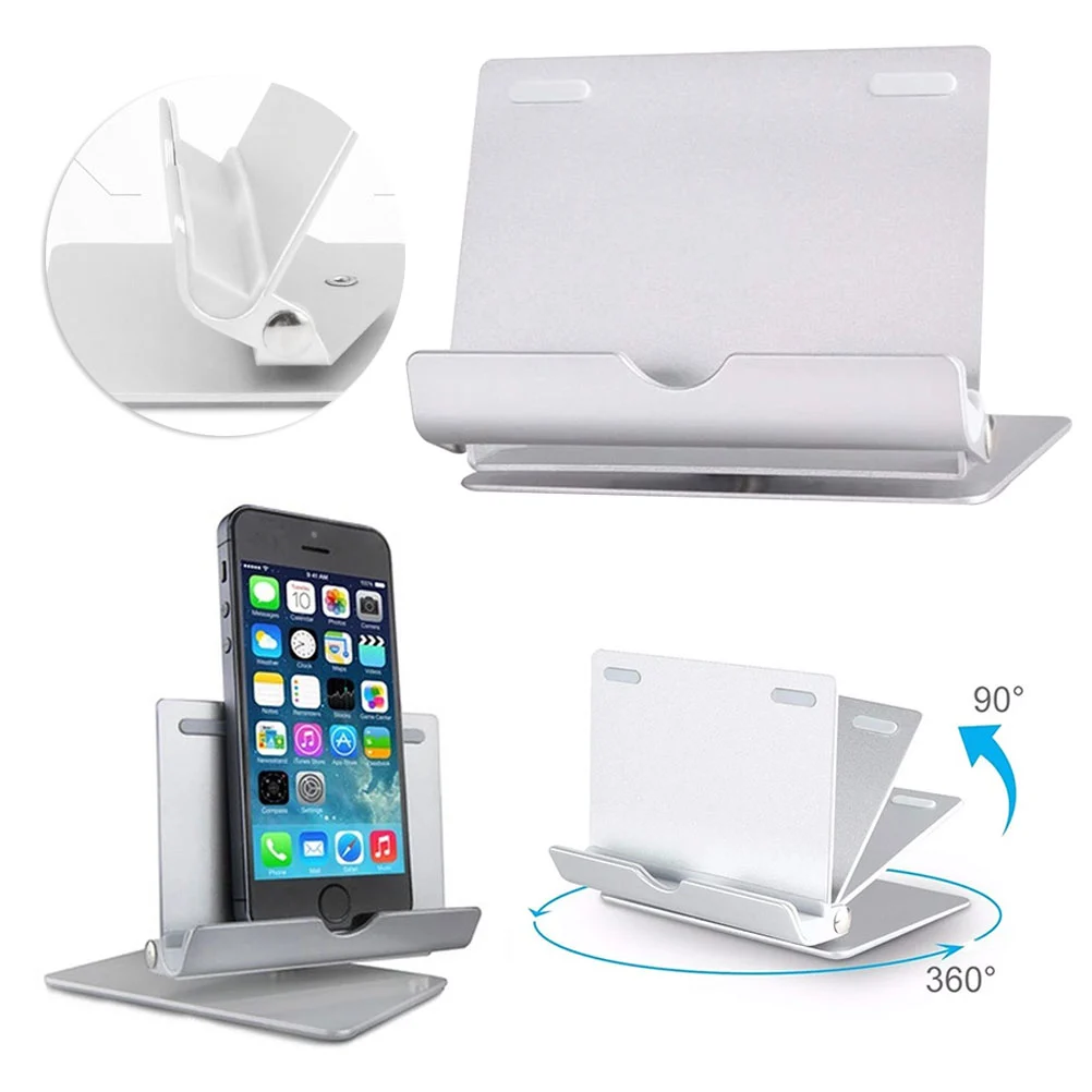 Universal Portable PC Holder Aluminium Alloy Desktop Rotation Stand Bracket for Tablet Smart Phone