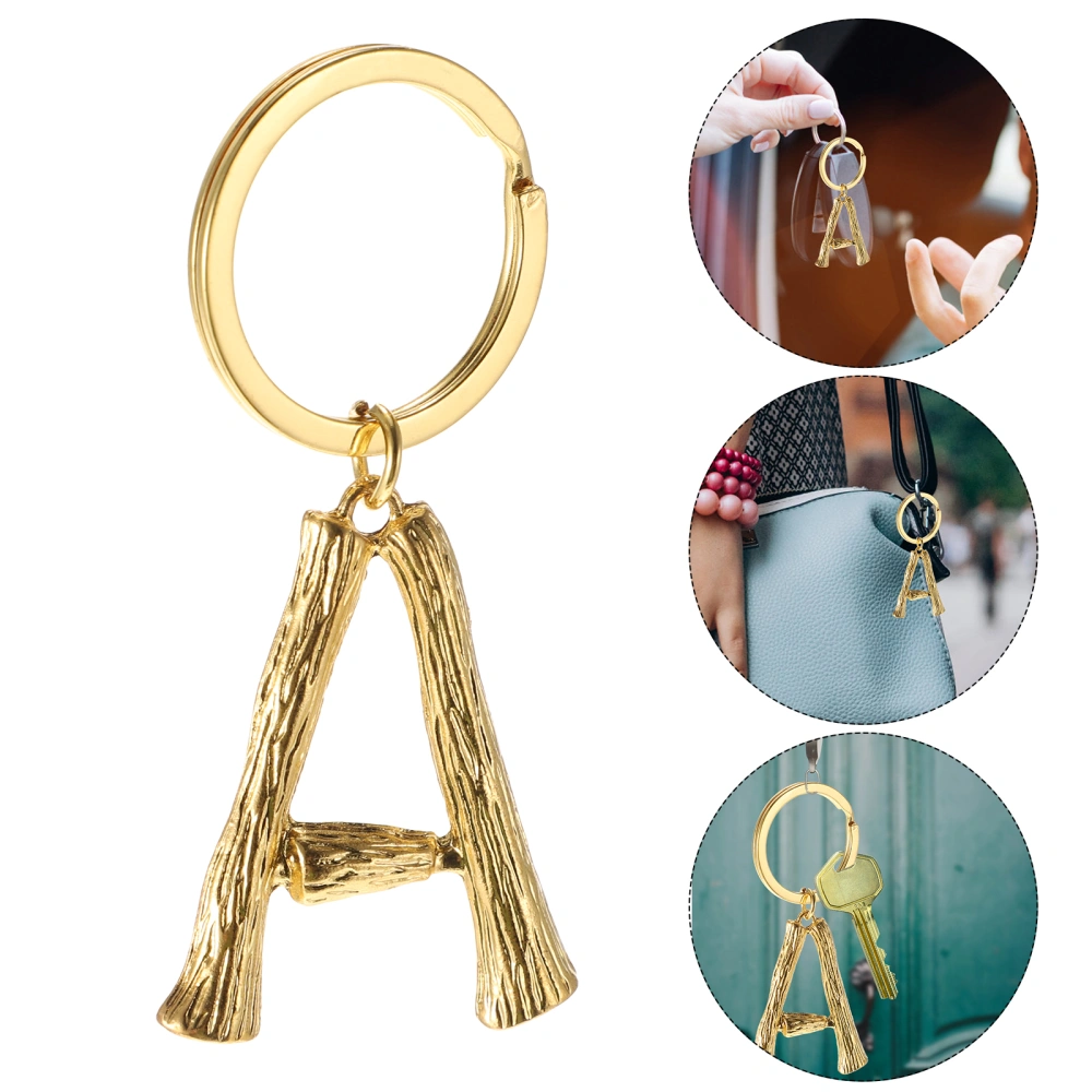 1pc Fashion Alphabet Key Ring English Letter Key Chain Creative Bag Pendant