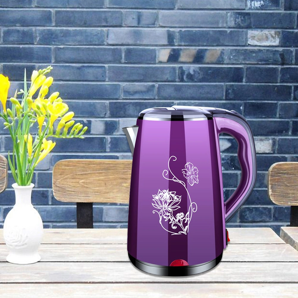 Stainless Steel Electric Kettle Double Wall Tea Kettle 2.3L Fast and Quite Boiling Auto Shut-off Protection (Black)