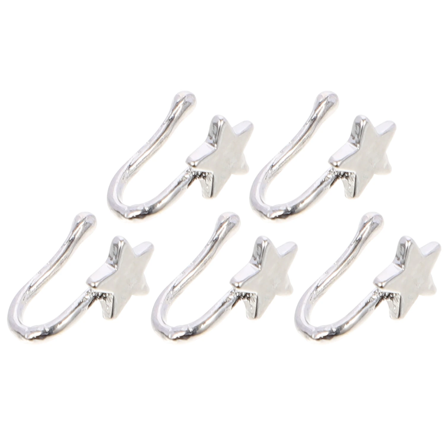 5pcs Star Nose Ring No Piercing Nose Clip Alloy Nose Cuff Fashion Nose Jewelry