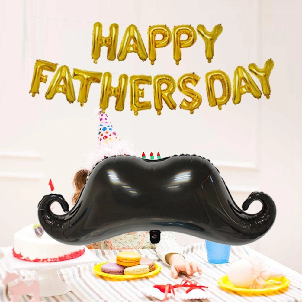 Father's Day Decorations Set Aluminum Foil Balloons Letters Balloons Beard Shaped Balloons Home Party Decorations