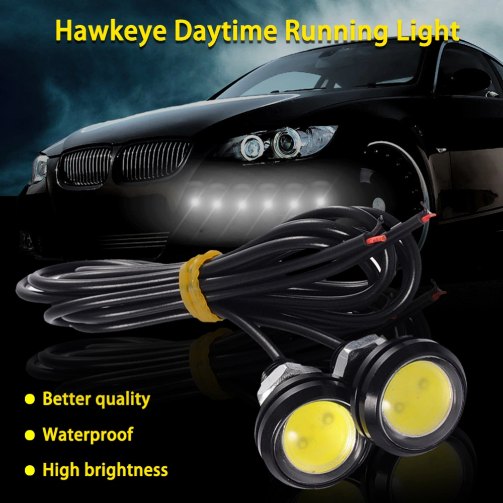 10Pcs 23mm Eagle Eye Lights Waterproof Dustproof LED Lights Car Reversing Light