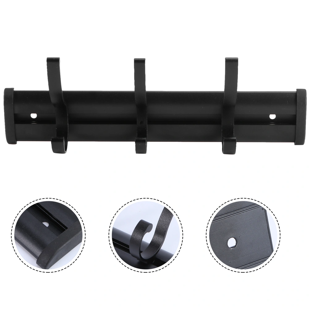 1Pc Bathroom Row Hook Movable Hook Toilet Storage Hook Towel Hanger (Black)