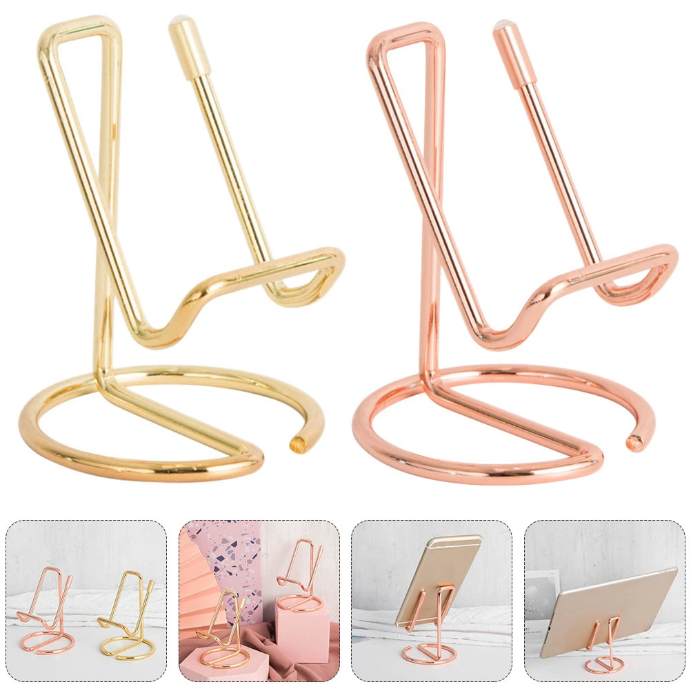 4Pcs Portable Iron Phone Stand Durable Iron Phone Holder Practical Phone Bracket