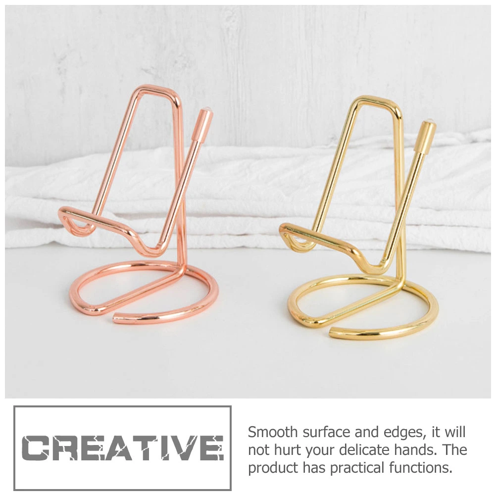 4Pcs Portable Iron Phone Stand Durable Iron Phone Holder Practical Phone Bracket