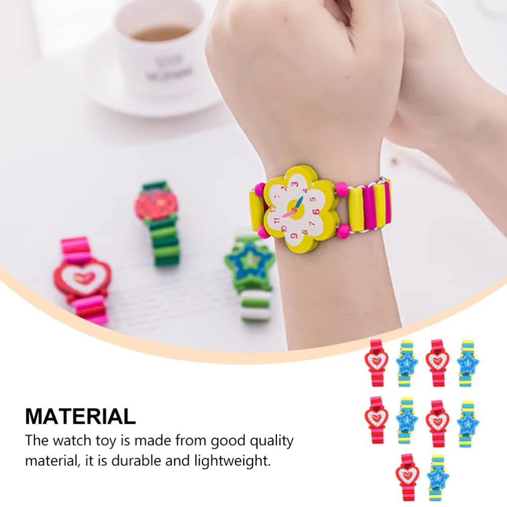 10pcs Kid Watch Playthings Educational Plaything Funny Kid Toys Wood Toys