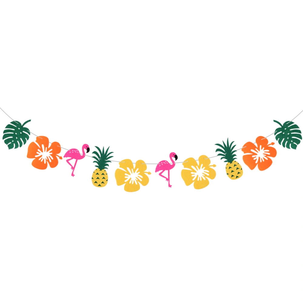 3 Meters Flamingo Buntings Banners Party Long Felt Selva Greenery Tropical Plant Garlands for Decorations