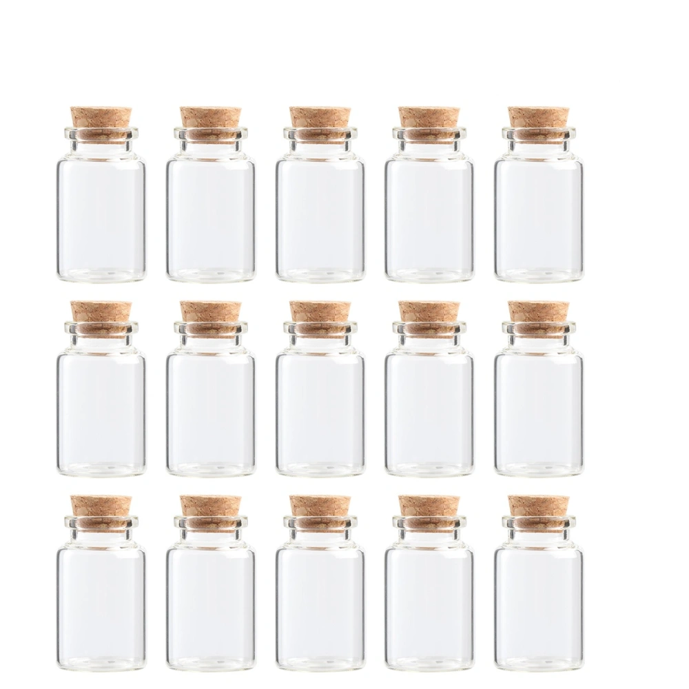 20pcs Cork Glass Bottles Transparent Wish Jars Mini Storage Bottle Tea Subpacking Bottles Flower Tea Bottle for Home Party (30x50mm 20ml)