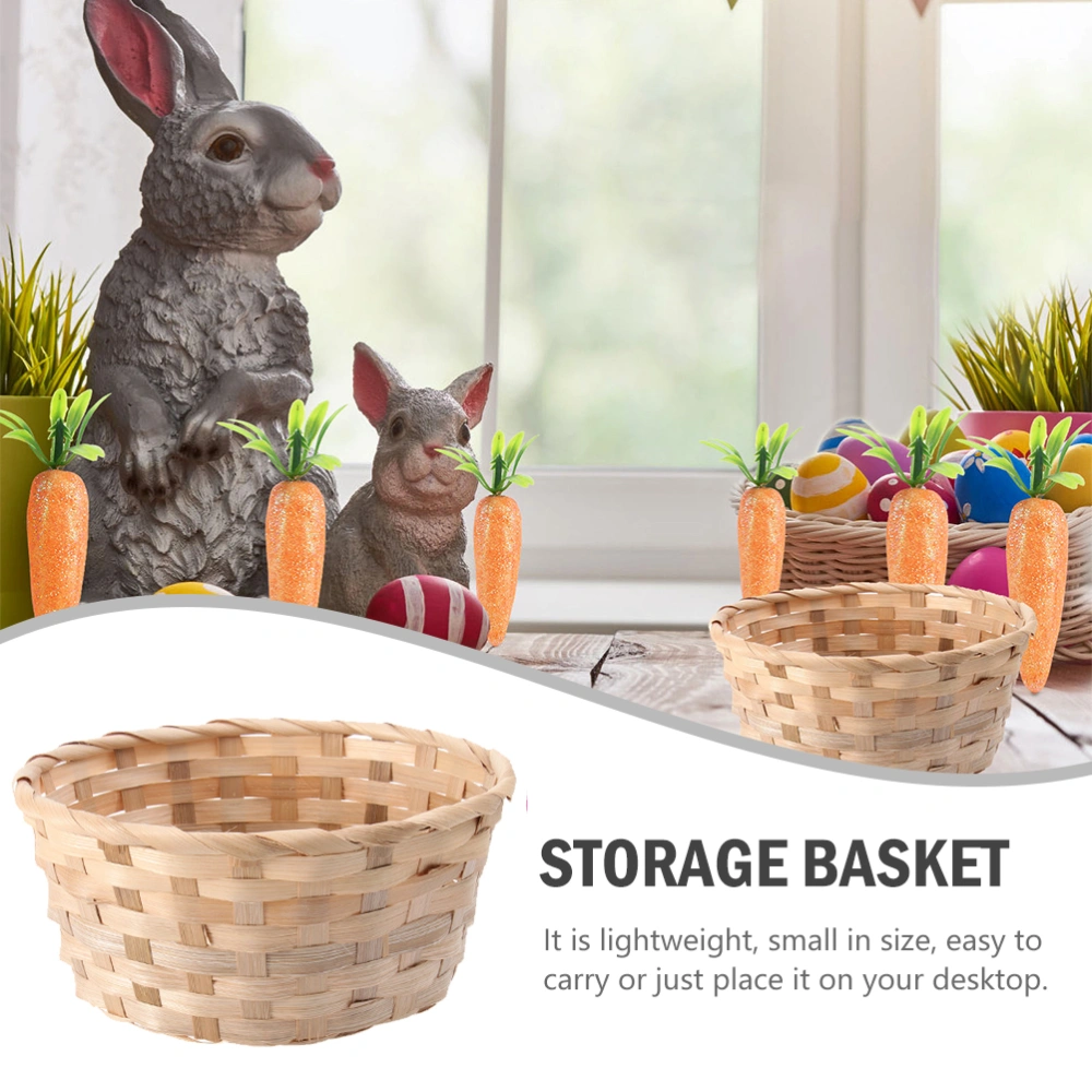 2pcs Hand Woven Basket Desktop Storage Basket Easter Egg Storage Baskets