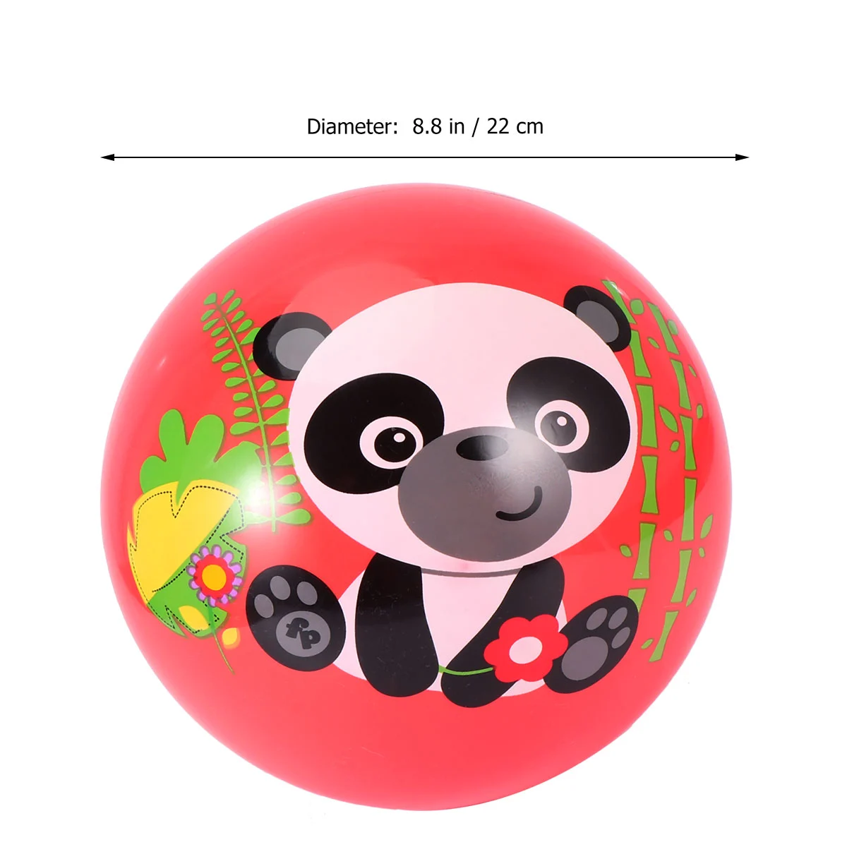 1 Pc 9 Inch Funny Inflatable Ball Cartoon Ball Toy Thicken PVC Ball Playthings for Kids Children Toddlers (Diameter 22cm, Red)