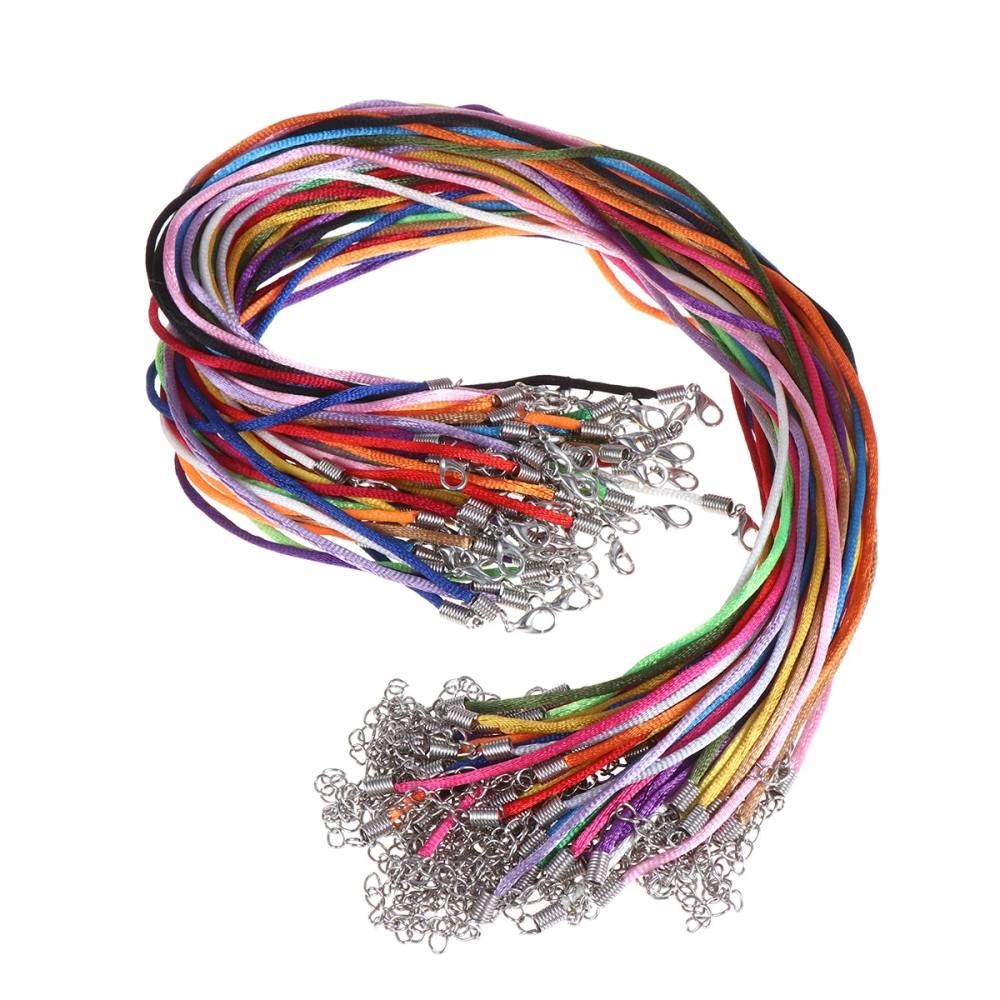 60PCS DIY Chinese Knot Rope Creative DIY Necklace Cord Simple DIY Jewelry Making String Multi-purpose DIY Necklace Rope for Necklace Crafts Making (Assorted Color)