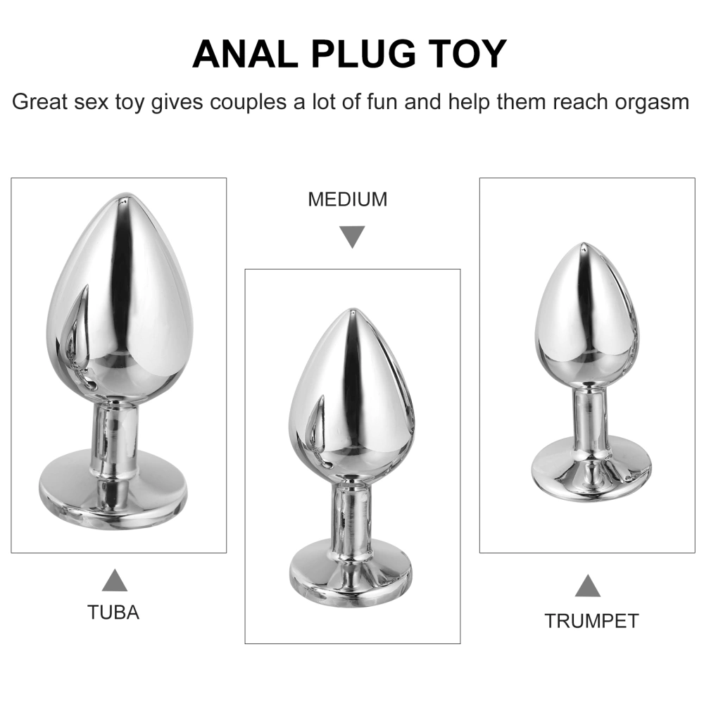 3pcs 3 Sizes Adult Anal Plugs Butt Plug Anal Trainer Stimulation Couples Sex Toy