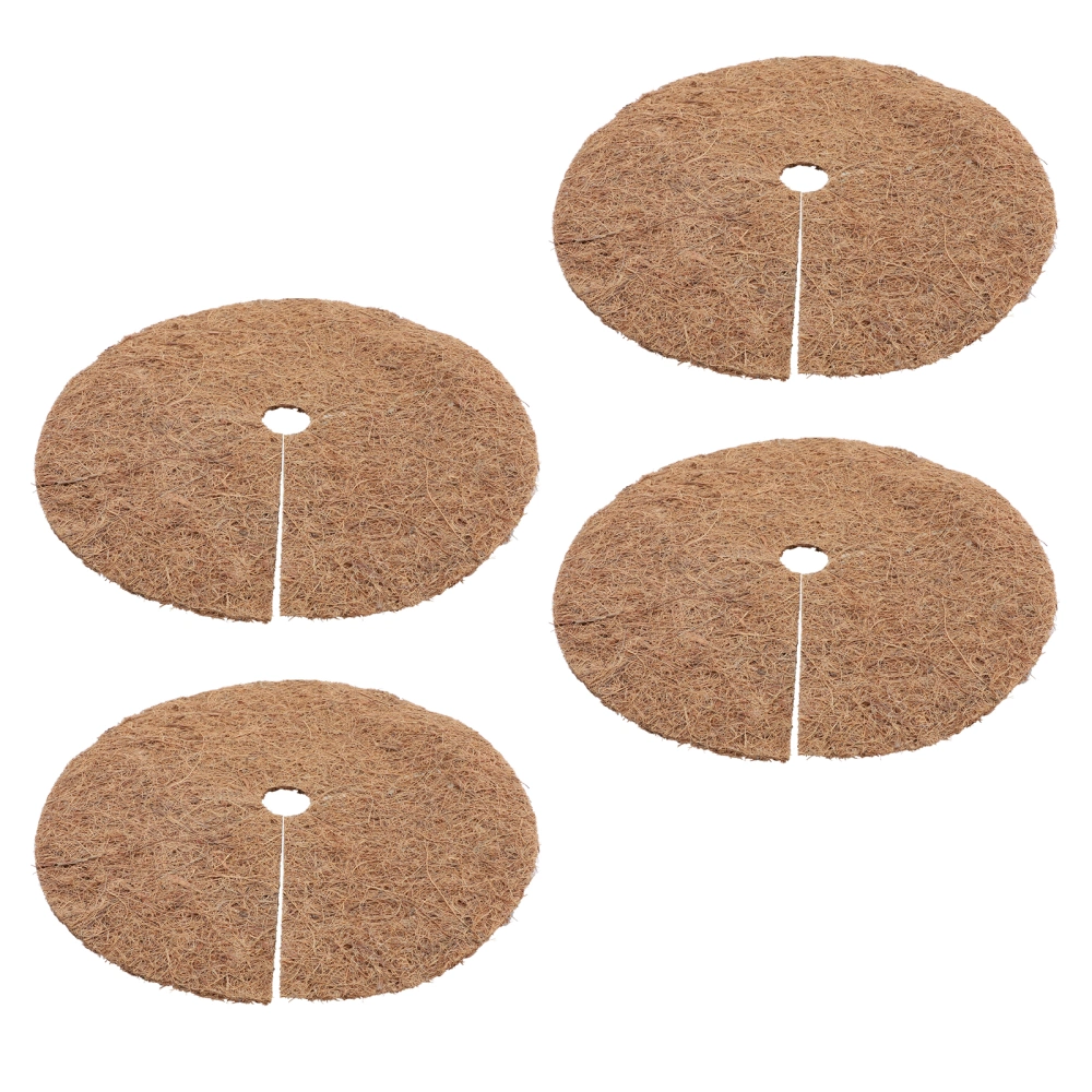 4pcs Coconut Fiber Plant Protection Mat Flower Mulch Mats Flower Pot Supply