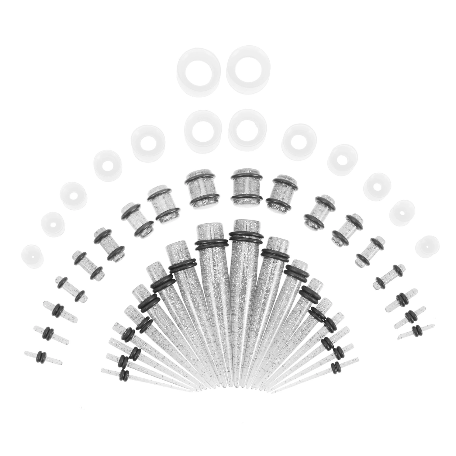 50pcs Gauges for Ears Acrylic Gauge Stretching Kit Ear Gauges Ear Accessories