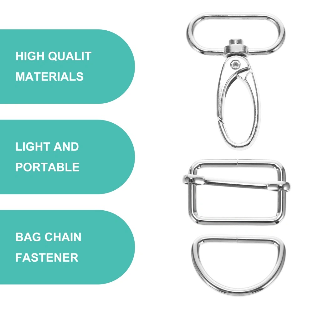 20 Sets Bag Sliding Buckle Strap Adjustable Metal Ring Buckles Removable Buckles