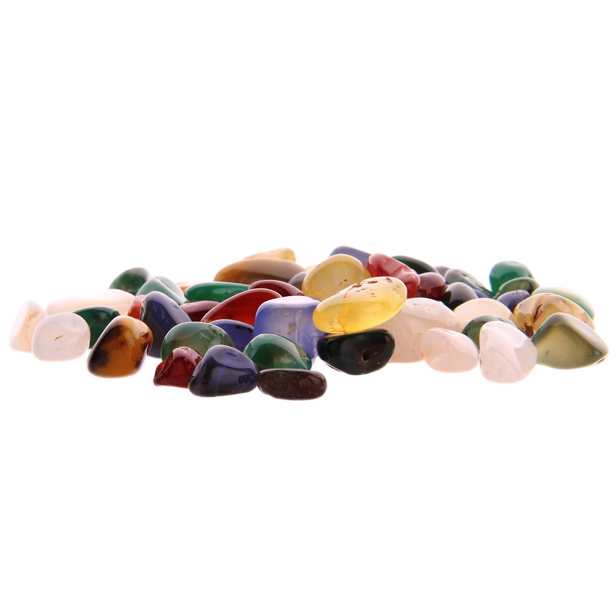 0.5-2cm 100g Natural Colorful Agate Stone for Cabbing / Cutting / Lapidary / Tumbling / Polishing
