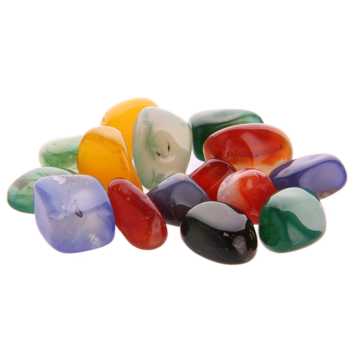 0.5-2cm 100g Natural Colorful Agate Stone for Cabbing / Cutting / Lapidary / Tumbling / Polishing