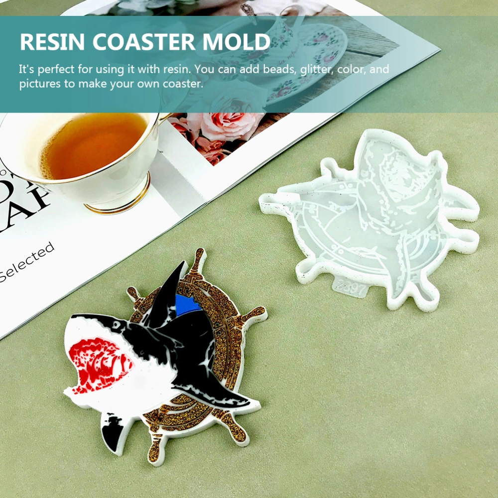 Shark Coaster Mold Silicone DIY Coaster Cup Mat Making Mold Epoxy Resin Mold