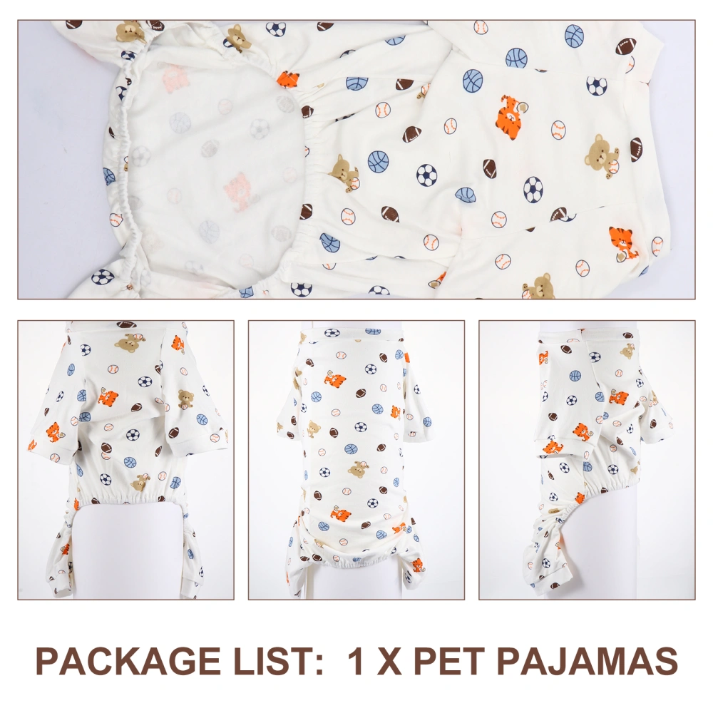 Dog Cartoon Sleepwear Pet Clothes Puppy Costume Pet Outfit Pet Supplies