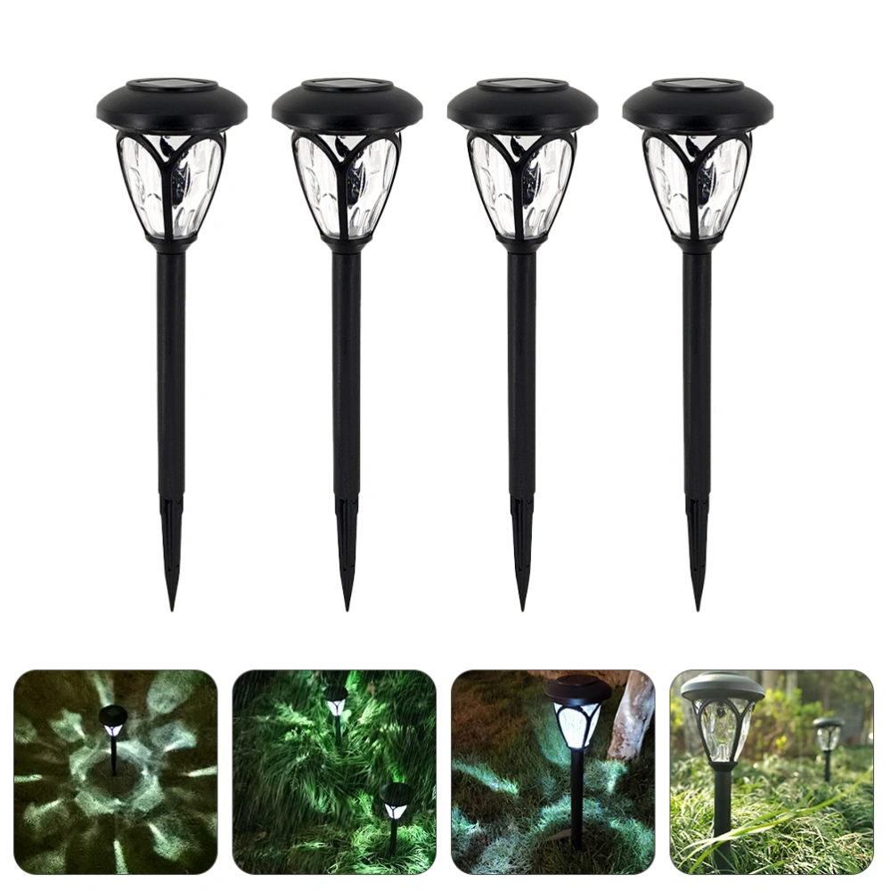 4pcs Garden Light Solar Powered Lamp Outdoor Waterproof Light for Yard Patio