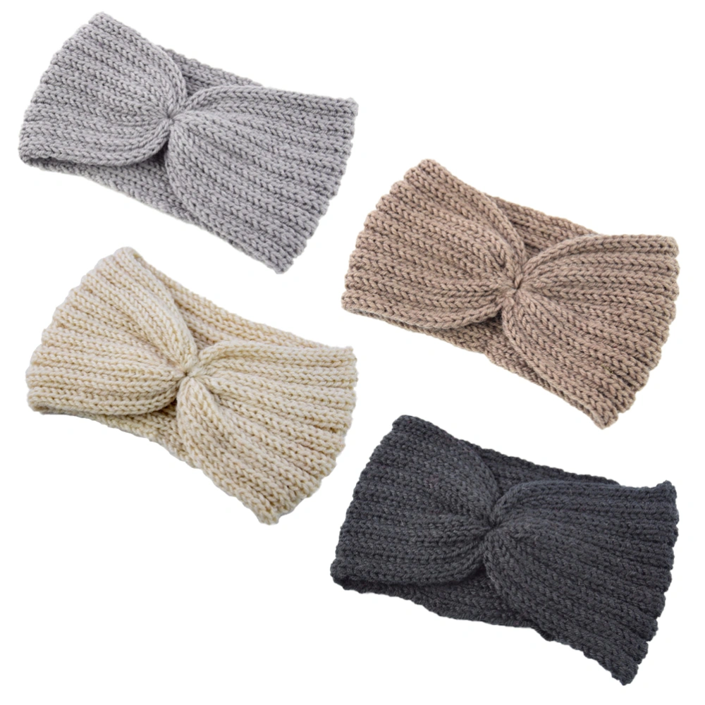 12x21cm 4Pcs Knitted Wool Hair Band Handmade Headbands Ear Protection Caps Headband