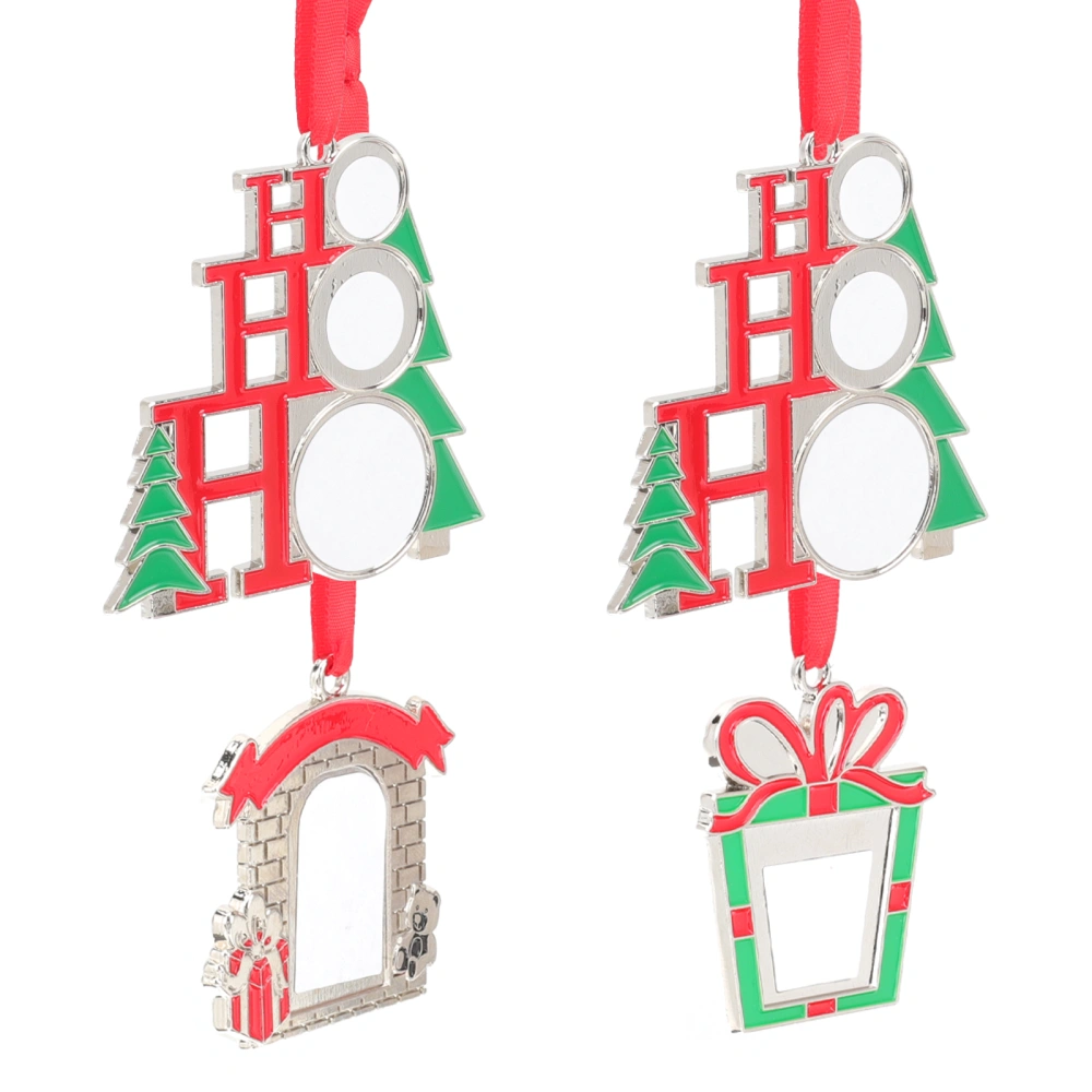 4Pcs Heat Transfer Pendant Xmas Sublimation Blanks Sublimation Ornaments Christmas Tree Decors