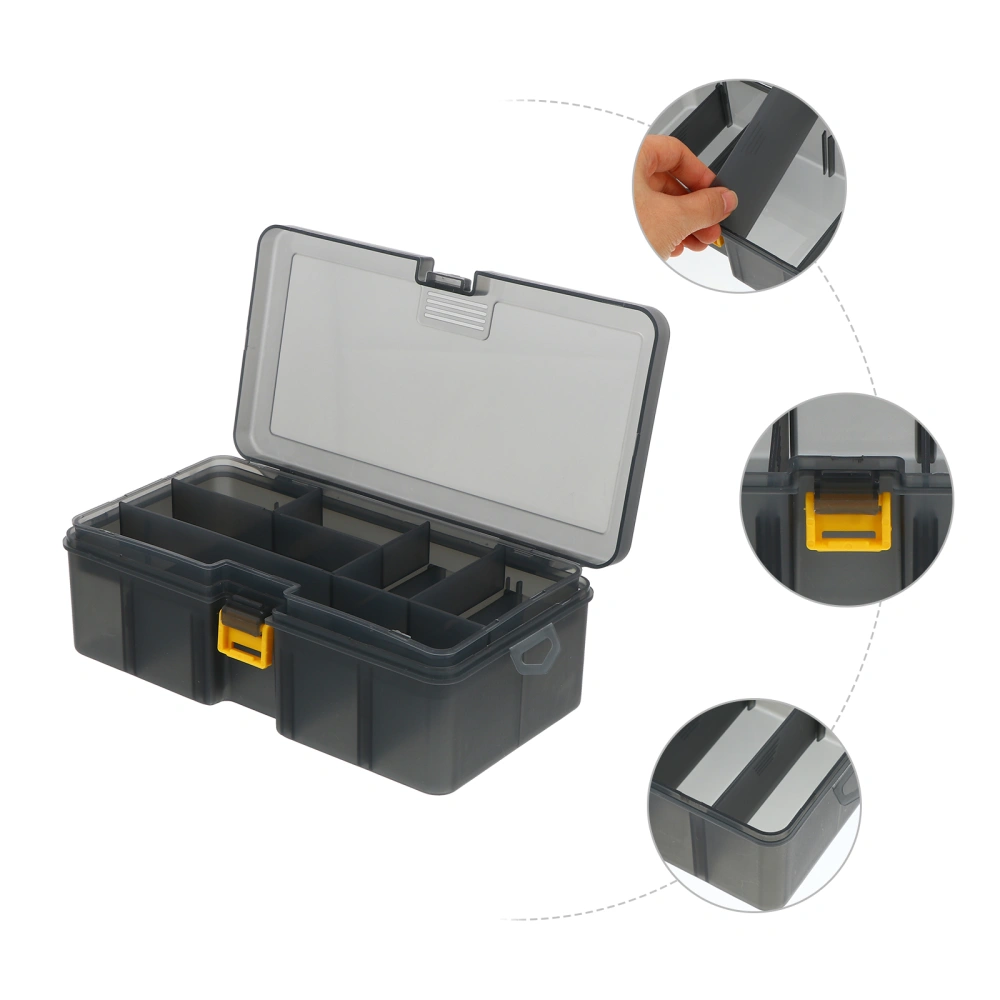 1Pc Fishing Box Compartments Fishing Case Double  Layer Fishing Lures Container