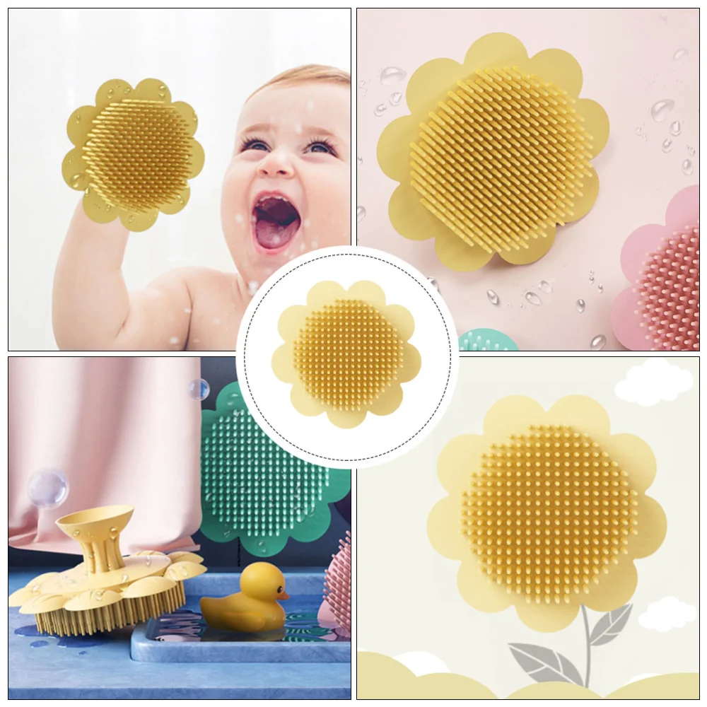 Infant Silicone Bath Brush Multifunctional Shampoo Brush Kids Shower Brush