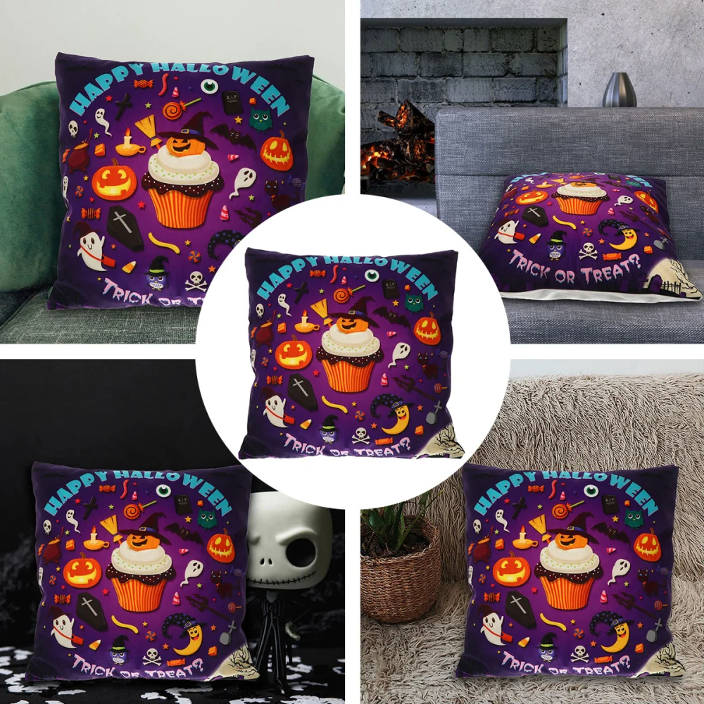 1Pcs Cushion Cover Halloween Themed Pillow Case Pillow Cover Cushion Case