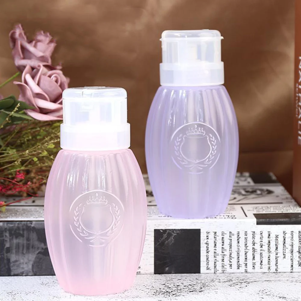 4Pcs Nail Polish Remover Bottles Empty Pump Bottles Refillable Alcohol Bottles