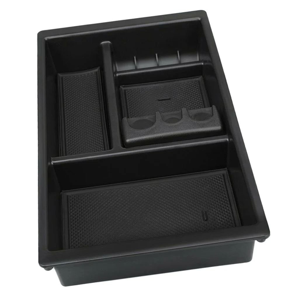 Car Storage Box General Practical Organizer Box Car Case for Phone Key Money (Black)