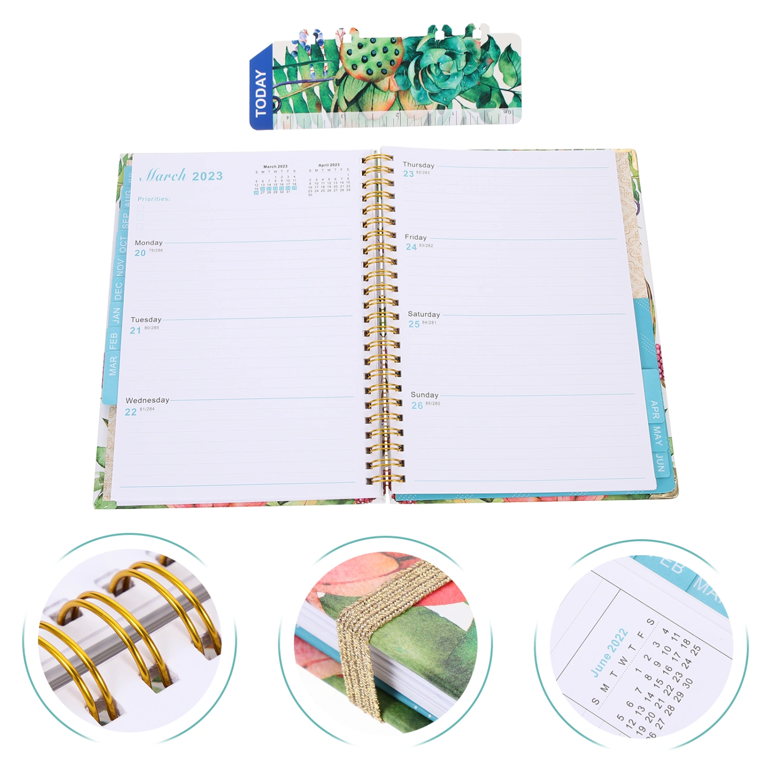 Planner Book Fashion Academic Planner Coil Design English Planner Management Planner