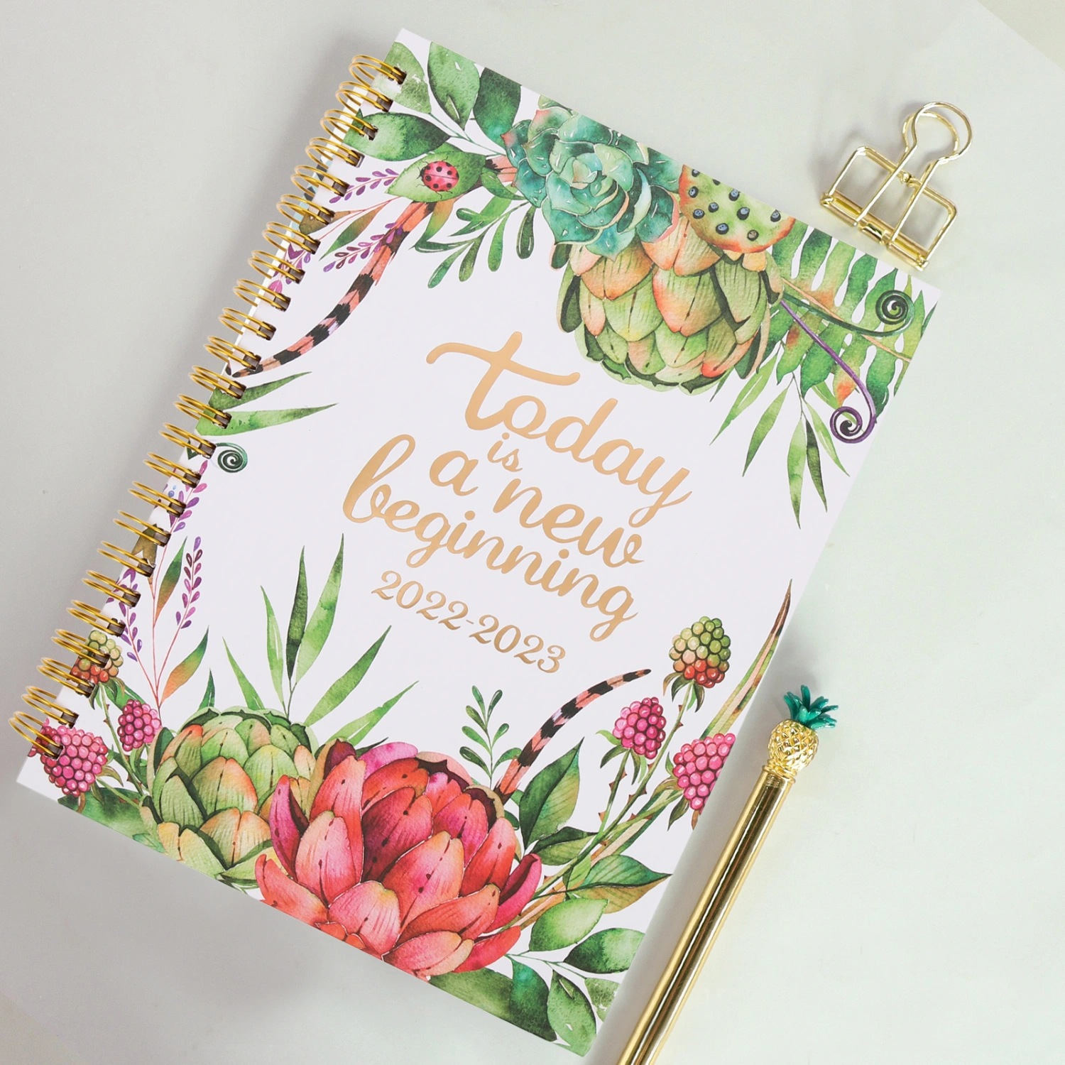 Planner Book Fashion Academic Planner Coil Design English Planner Management Planner