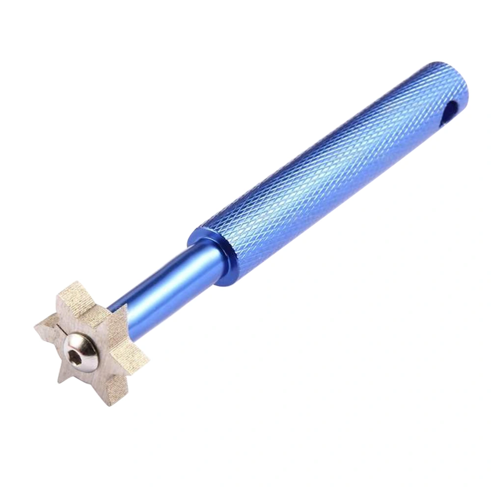 Stainless Steel Accessories Sturdy Trenching Tool Creative Ditch Cleaner Cleaning Tool for Sports Fitness (Blue)