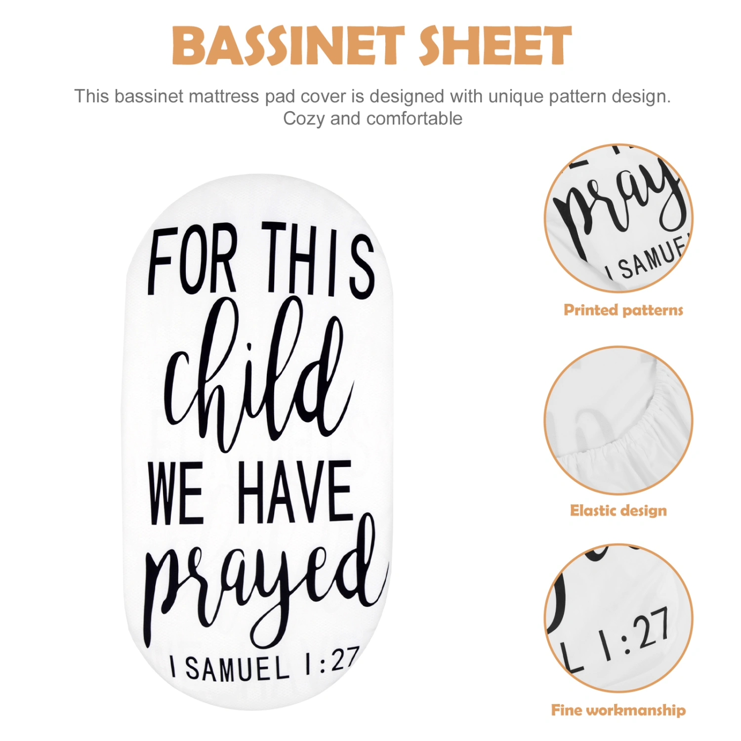 Bassinet Bed Sheet Bassinet Sheets Fitted Comfortable Cradle Sheet for Baby