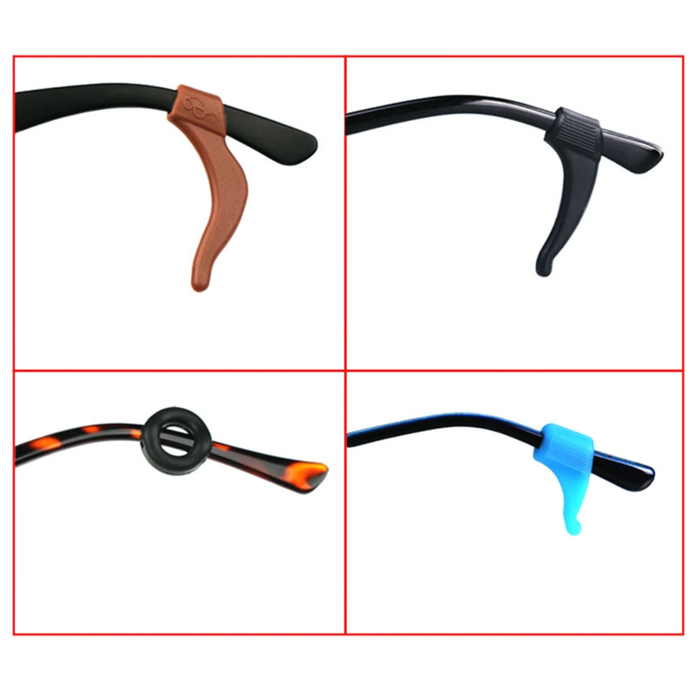 24 Pair Silicone Eyeglasses Anti-slip Cover Practical Eyeglasses Anti-lost Tool Non-slip Eyeglasses Fixed Ear Grips Silicone Glasses Frame Bracket Durable Glasses Leg Fixing Hooks Size Large