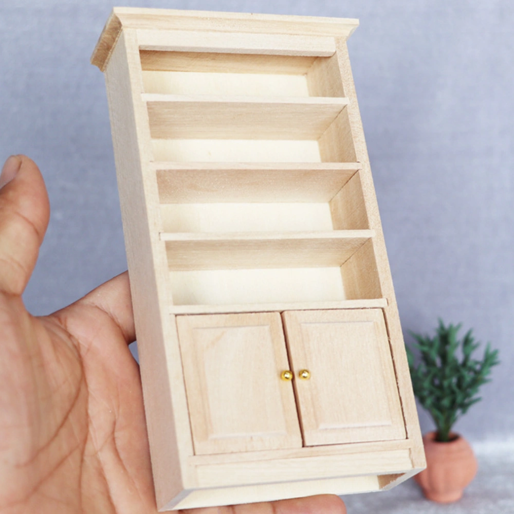 Miniature Solid Wood Storage Cabinet Model Mini House Simulation Cabinet