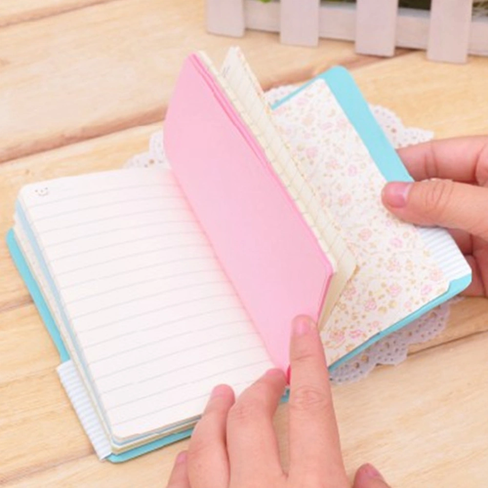 4pcs Leather Cover Notepad Useful Note Pads Memo Pad Students Stationery Note Paper for Office School (Random Color)