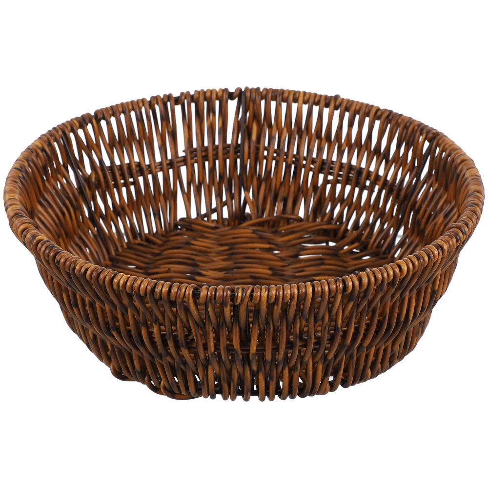 Woven Storage Basket Home Round Shape Snack Storage Basket Bread Woven Basket