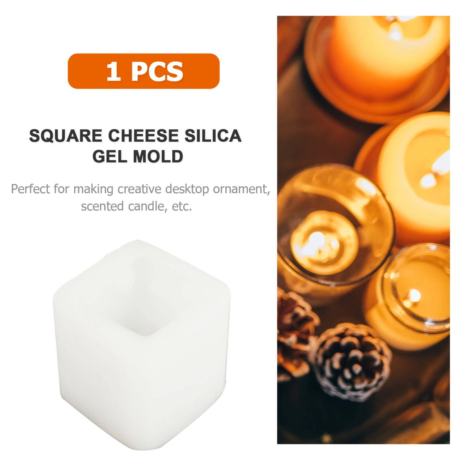 Square Shape Candle Mold DIY Candle Casting Mold Scented Candle Making Tool