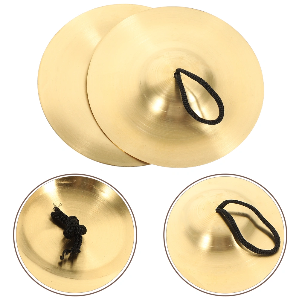 1 pair of Professional Copper Finger Cymbals Percussion Cymbals Dancing Props