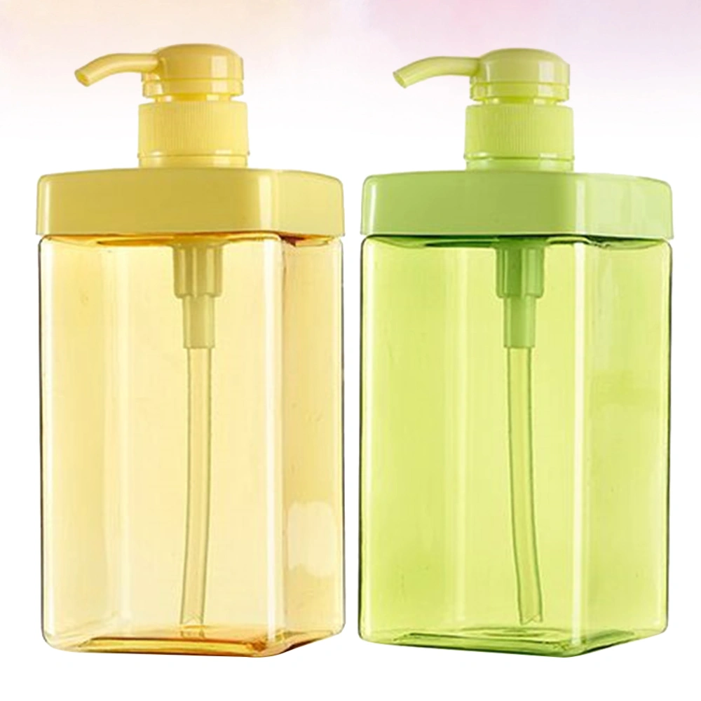 2 Pcs 800ml Shower Gel Bottles Containers Plastic Pump Bottles Refillable Baby Shampoo Container Liquid Bottle for Home Bathroom (Random Color)