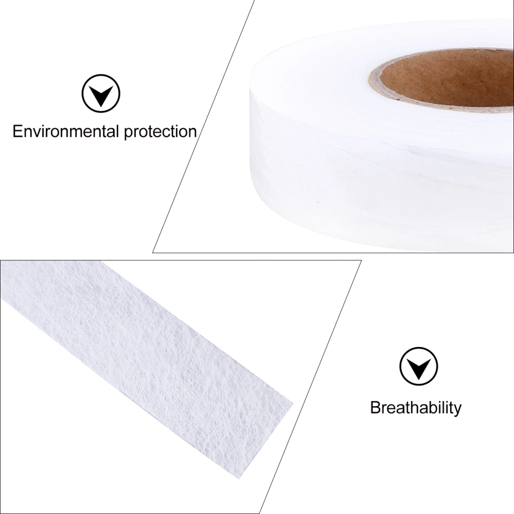 2Pcs Non-Woven Fabric Adhesive Tape Interlining Cloth Hot Melt Omentum (2.5CM)