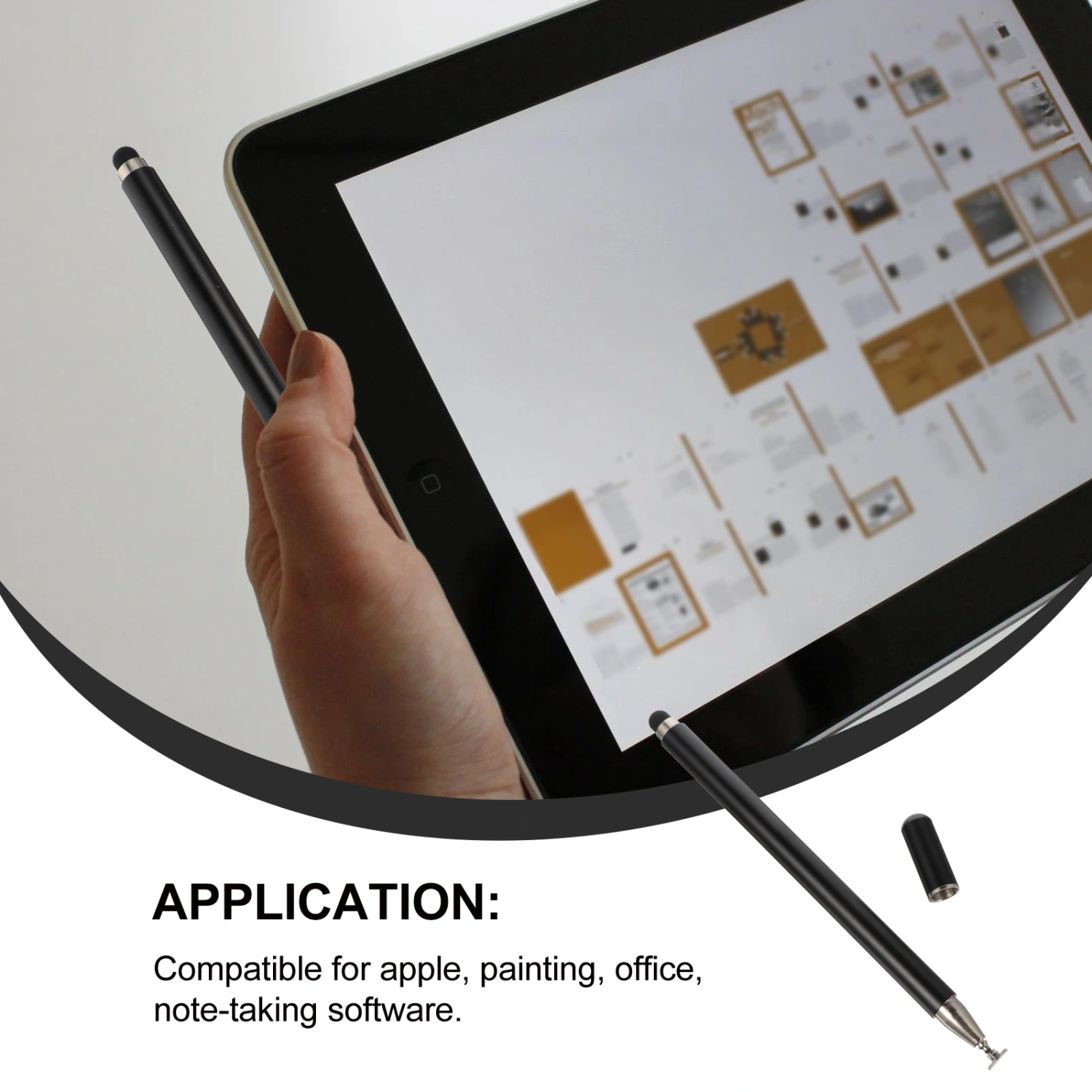2-in-1 Disc Touch Screen Stylus Pen Universal Tablet Magnetic Capacitive Pen