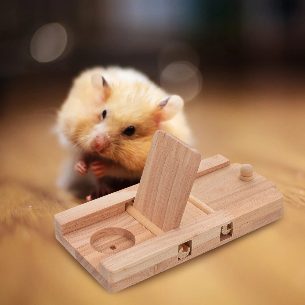 Hamster Treats Hiding Toy Wooden Hamster Food Hide Toy Small Animals Food Foraging Toy