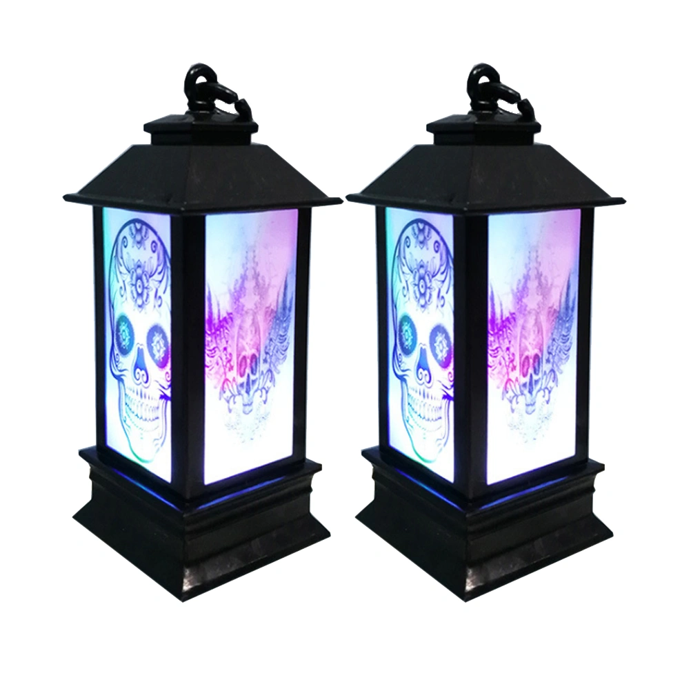 2pcs Halloween Skull Pattern Light LED Light Night Lamp for Party Home Bar