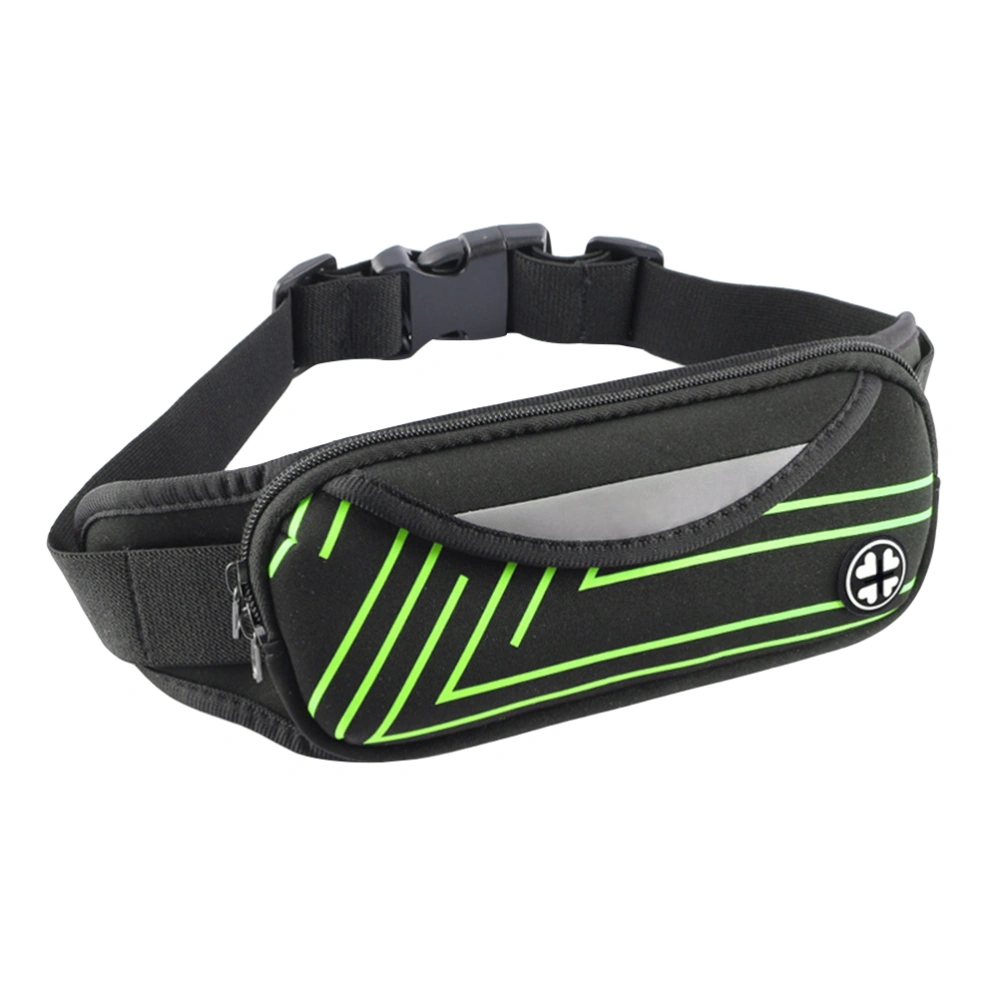 Waterproof Large Capacity Multifunction Waist Pack Bag Fitness Sports Belt Bag Cell Phone Pouch for Running Riding Hiking (Green)