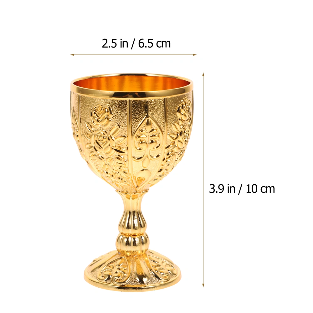 Liquor Cup Retro Delicate Spirits Metal Cup Metal Relief Decorative Liquor Cup