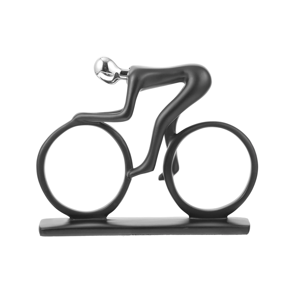 Abstract Resin Bike Statues Bike Race Sculpture Desktop Adornment Supplies